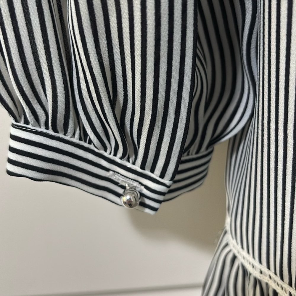 Banana Republic Striped Drop Waist Shirt Dress - Picture 7 of 8
